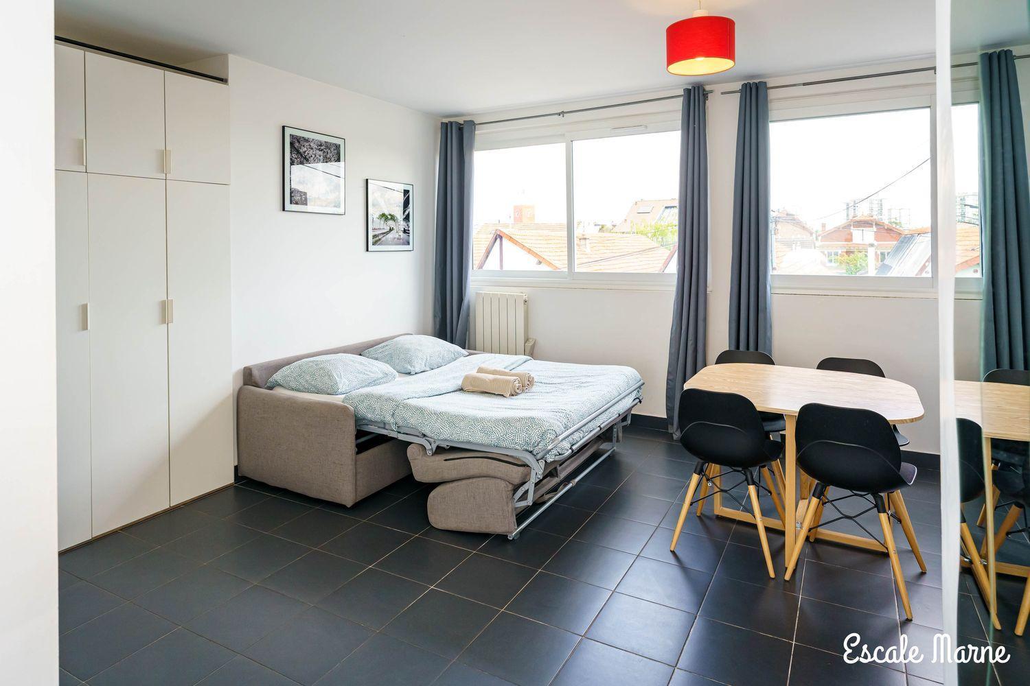 Escale-Marne Fr - 102 - Free Parking - Free Luggage Storage - All Equipped - Linen Included - Washing Machine - 10Mn Walk Metro 8 - Rer A - Panoramic View - From 1 To 4 Guests Maisons-Alfort Esterno foto