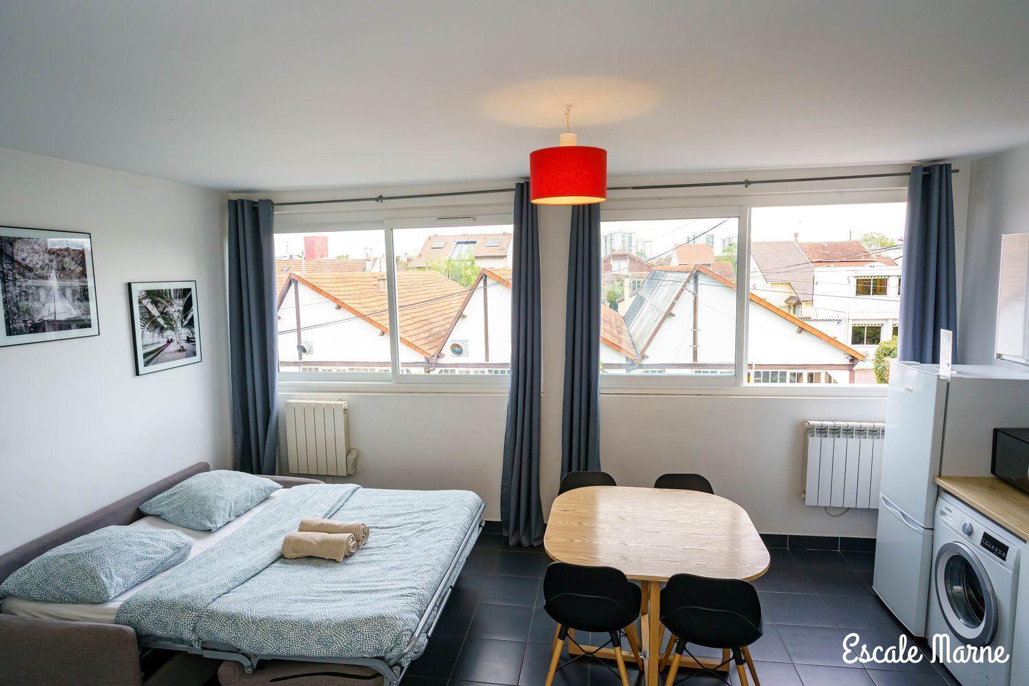 Escale-Marne Fr - 102 - Free Parking - Free Luggage Storage - All Equipped - Linen Included - Washing Machine - 10Mn Walk Metro 8 - Rer A - Panoramic View - From 1 To 4 Guests Maisons-Alfort Esterno foto