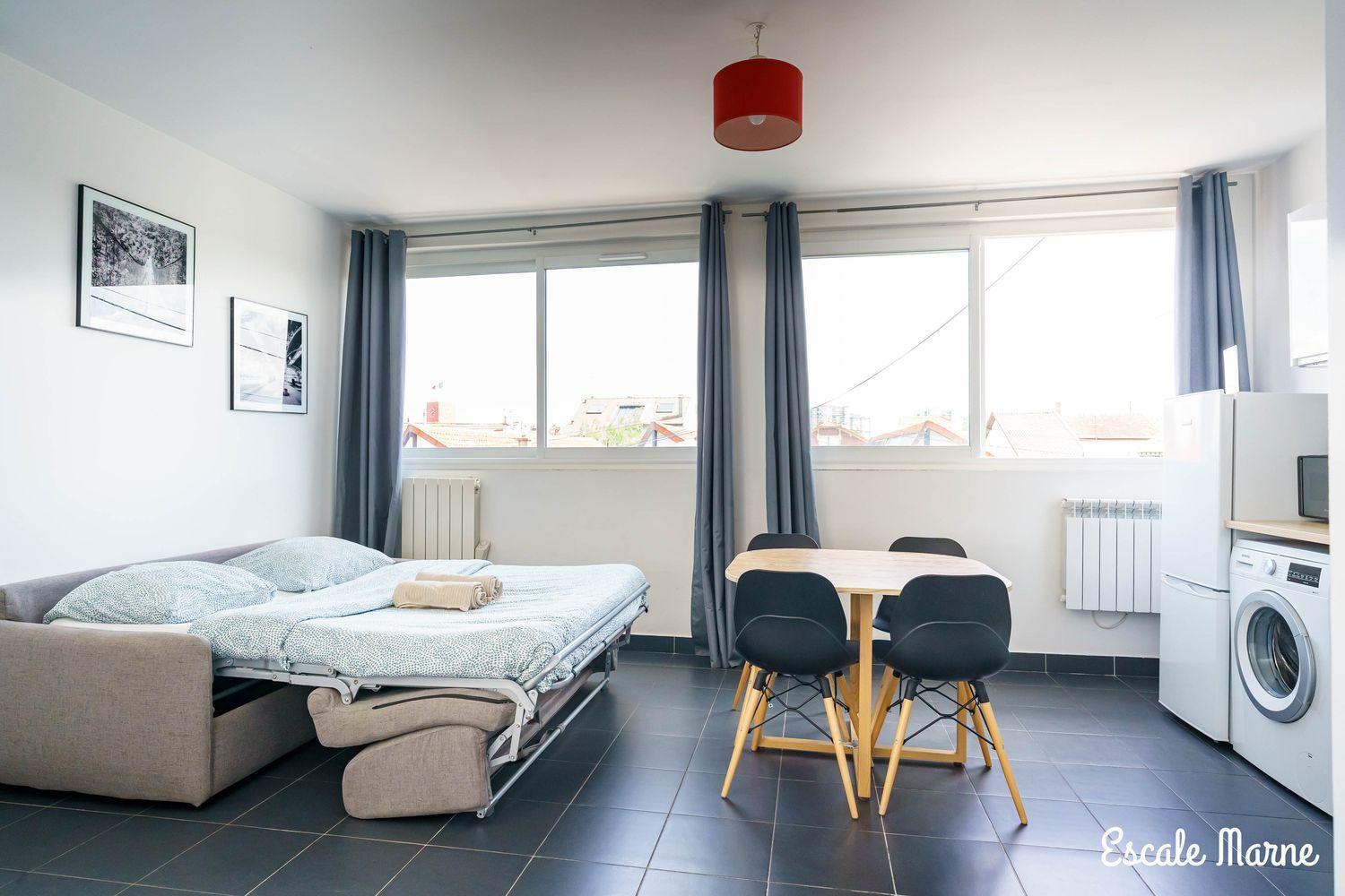Escale-Marne Fr - 102 - Free Parking - Free Luggage Storage - All Equipped - Linen Included - Washing Machine - 10Mn Walk Metro 8 - Rer A - Panoramic View - From 1 To 4 Guests Maisons-Alfort Esterno foto